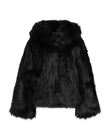 ALBERTA FERRETTI Teddy Coat Black 50% Modacrylic, 35% Acrylic, 15% Polyester