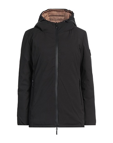 BALDININI Shell jacket NERO 85% Polyester, 15% Elastane