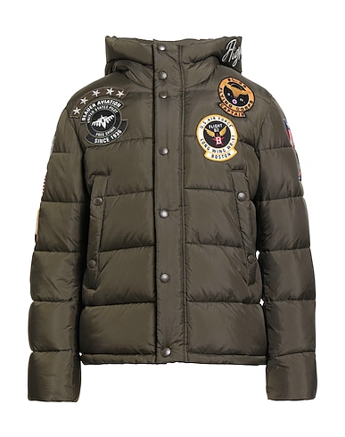 BLAUER. Shell  jacket Dark green 100% Polyester