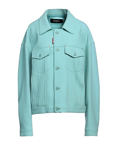 DSQUARED2 Jacket Turquoise 75% Virgin Wool, 25% Polyamide