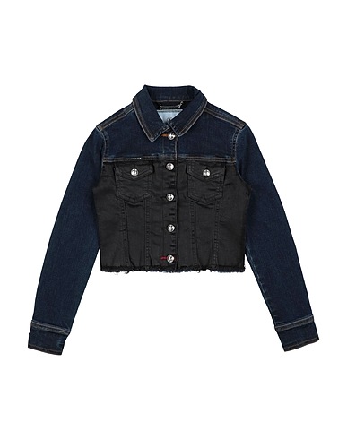 PHILIPP PLEIN Denim jacket Blue 92% Cotton, 6% Elastomultiester, 2% Elastane