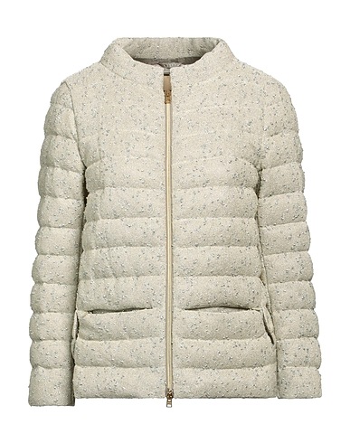 HERNO Shell jacket Beige 63% Viscose, 20% Metallic fiber, 17% Polyamide