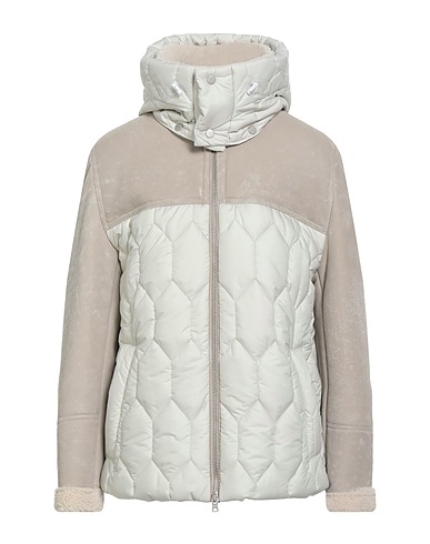 DFOUR Jacket Light grey Sheepskin, Synthetic fibers