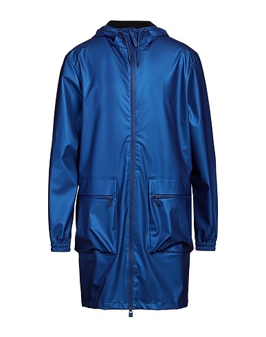 RAINS Lange Jacke Blau 100% Polyester, Polyurethan