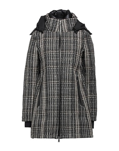 HERNO Shell  jacket Black 40% Synthetic fibers, 21% Cotton, 20% Viscose, 18% Wool, 1% Metallic fiber