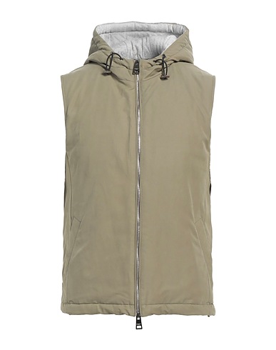 LUIGI BORRELLI NAPOLI Gilet Military green 67% Cotton, 33% Polyamide