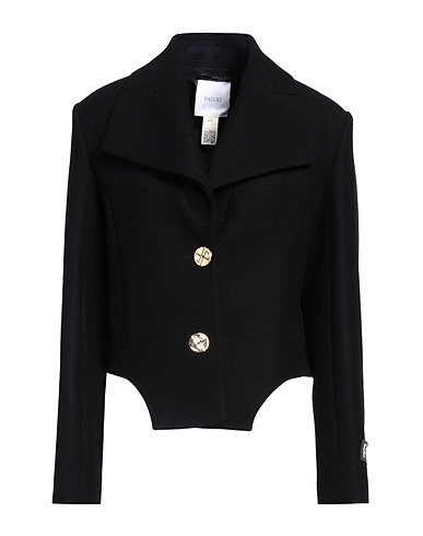 PATOU Coat Black 78% Virgin Wool, 22% Nylon