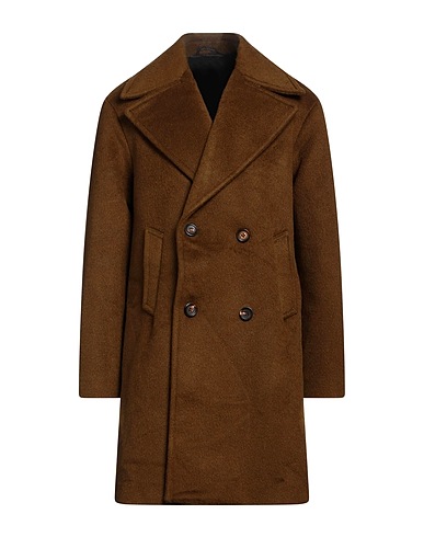 DOPPIAA Coat Brown 35% Virgin Wool, 30% Polyester, 23% Mohair wool, 12% Polyamide