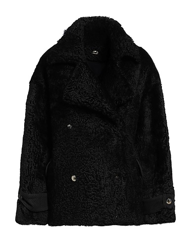 THE MANNEI Teddy Coat Black 100% Sheepskin