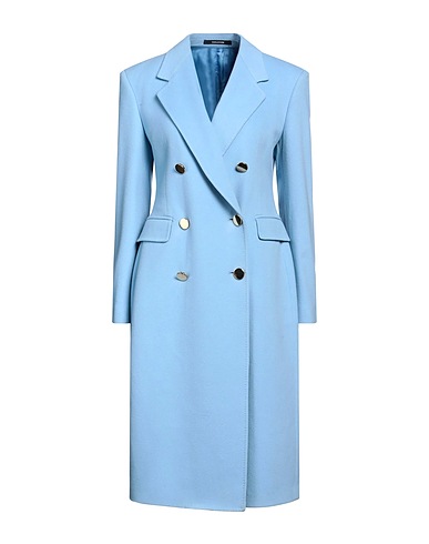 TAGLIATORE 02-05 Coat Sky blue 90% Virgin Wool, 10% Cashmere