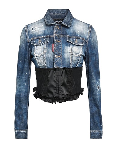 DSQUARED2 Denim jacket Blue 98% Cotton, 2% Elastane, Polyester