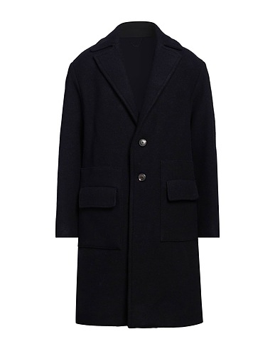 DOPPIAA Coat Midnight blue 70% Wool, 18% Elastane, 7% Polyamide, 5% Acetate