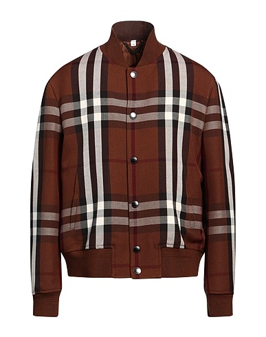 BURBERRY Bomber 94% Laine, 6% Coton