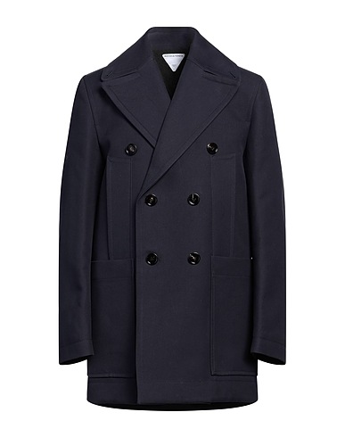 BOTTEGA VENETA Coat Navy 99% Cotton, 1% Silk