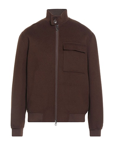 PALTÒ Jacket Chocolate brown 80% Wool, 20% Nylon