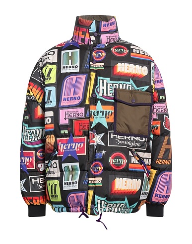 HERNO パファージャケット ブラック ポリエステル 100% / ナイロン / ポリウレタン / コットン / レーヨン