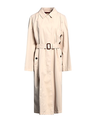 GUCCI Full-length jacket Beige 64% Cotton, 36% Polyamide, Cow leather