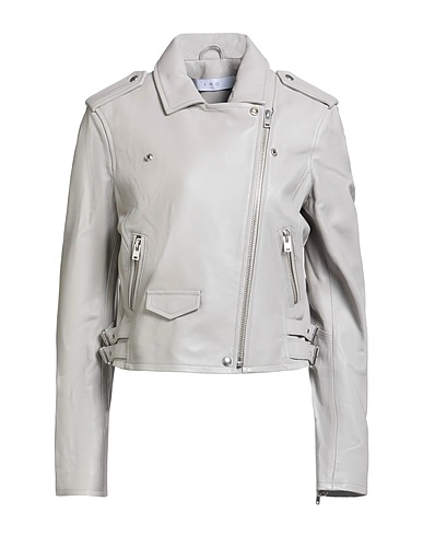 IRO Biker jacket Light grey 100% Lambskin
