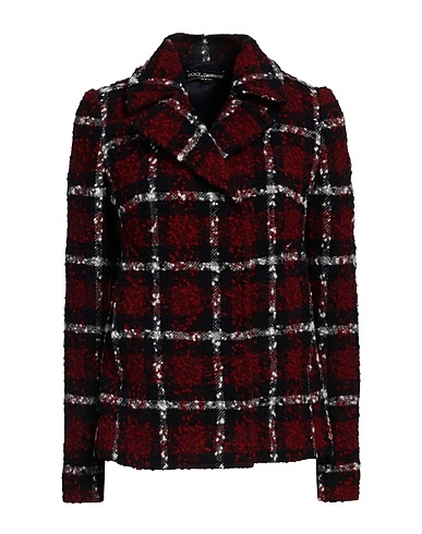 DOLCE&GABBANA コート ボルドー 毛（アルパカ） 45% / ウール 45% / ナイロン 10%