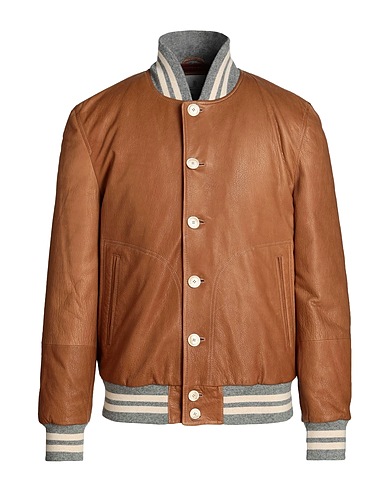 BRUNELLO CUCINELLI Bomber Camel 100% Leather