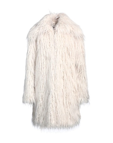 AMI ALEXANDRE MATTIUSSI Teddy Coat Off white 80% Modacrylic, 20% Acrylic