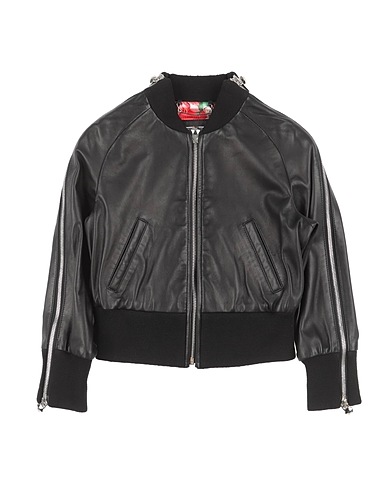 PHILIPP PLEIN Leather jacket NERO 100% Lambskin, Polyester