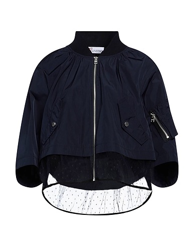 REDValentino Jacket Midnight blue 100% Polyester, Polyamide, Elastane