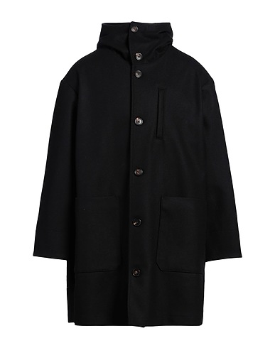 PALTÒ Coat Black 75% Virgin Wool, 20% Polyamide, 5% Cashmere