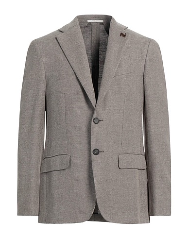 PAL ZILERI Blazer Grey 48% Wool, 33% Linen, 15% Cotton, 2% Elastane, 2% Silk