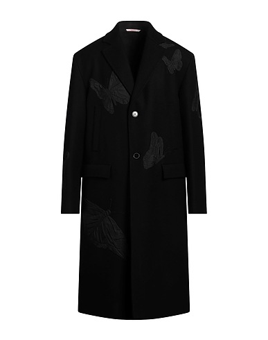 VALENTINO GARAVANI Coat Black 90% Virgin Wool, 10% Cashmere, Wool, Polyester