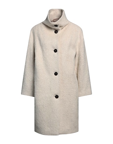 PESERICO Coat EASY Cream 50% Wool, 28% Polyamide, 12% Mohair wool, 10% Alpaca wool