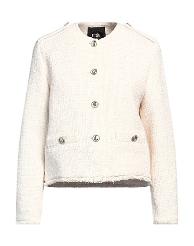 MAJE Jacket Ivory 64% Cotton, 24% Polyester, 6% Viscose, 5% Other Fibres, 1% Metallic fiber