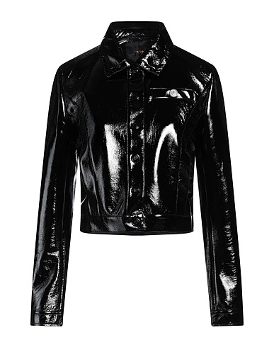 MAJE Jacke Schwarz 100% Polyester, Polyurethan Beschichtet