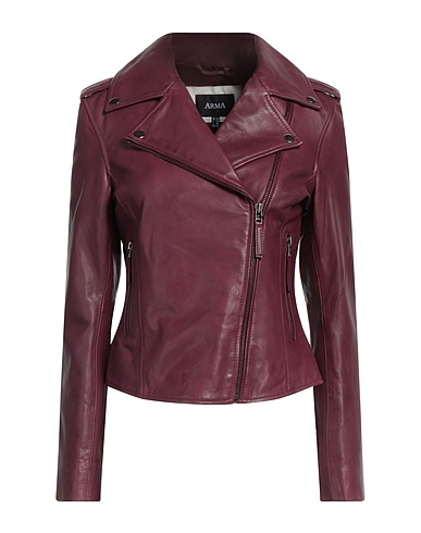 ARMA Blouson Prune 100% Cuir d'agneau