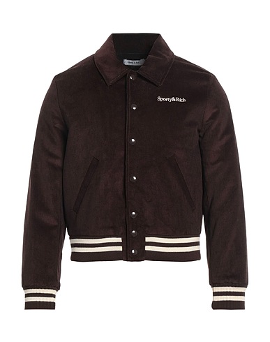 SPORTY & RICH Jacket Dark brown 100% Cotton