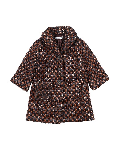 DOLCE&GABBANA Coat Dark brown 63% Virgin Wool, 17% Acrylic, 14% Mohair wool, 5% Polyamide, 1% Other Fibres