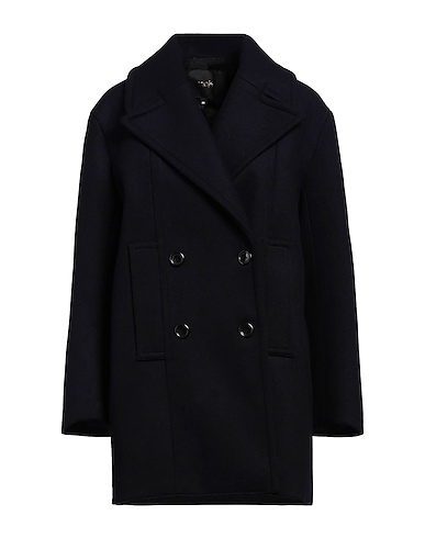 MAJE Coat Midnight blue 76% Wool, 20% Polyamide, 4% Other Fibres, Viscose