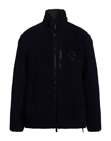 GIORGIO ARMANI Teddy Coat Midnight blue 83% Camel wool, 17% Silk, Polyamide