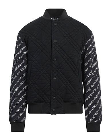 VERSACE JEANS COUTURE Giubbotto jeans Nero 98% Cotone, 2% Elastan, Poliestere, Poliammide