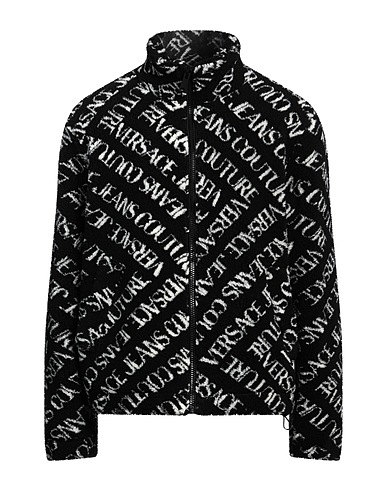 VERSACE JEANS COUTURE Teddy Coat Black 100% Polyester