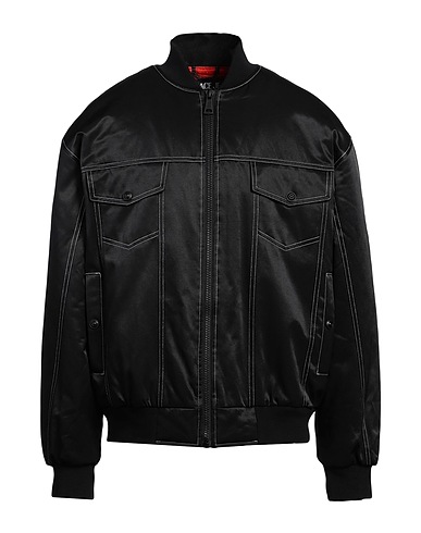 VERSACE JEANS COUTURE Bomber Black 55% Cotton, 45% Polyester, Elastane