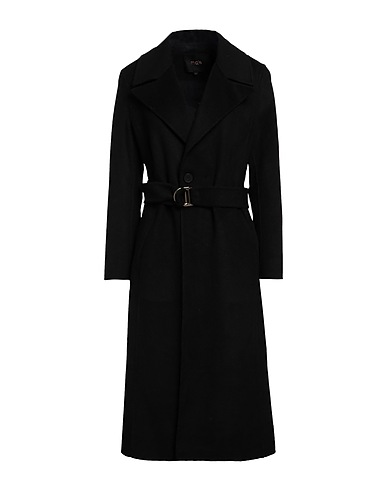 MAJE Coat Black 79% Wool, 21% Polyamide