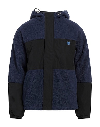 MAISON KITSUNÉ Teddy Coat Blu notte 100% Poliestere