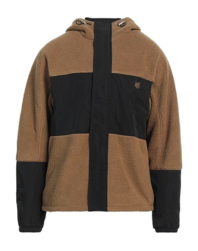 MAISON KITSUNÉ Teddy Coat Khaki 100% Polyester