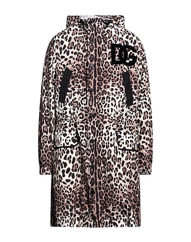DOLCE&GABBANA Full-length jacket Dark brown 100% Polyester, Viscose
