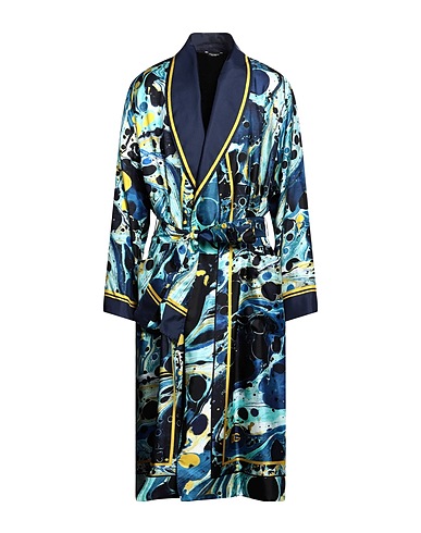 DOLCE&GABBANA Lange Jacke Nachtblau 100% Seide