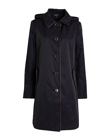 LAUREN RALPH LAUREN Parka FAUX-LEATHER-TRIM HOODED COAT
 Blu notte 57% Cotone, 43% Poliestere