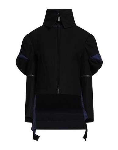 YOHJI YAMAMOTO Jacket Black 90% Wool, 10% Nylon, Cotton