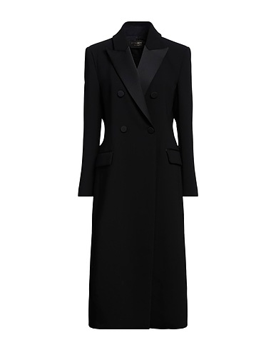 SIMONA CORSELLINI Coat EDIZIONE LIMITATA Black 100% Polyester