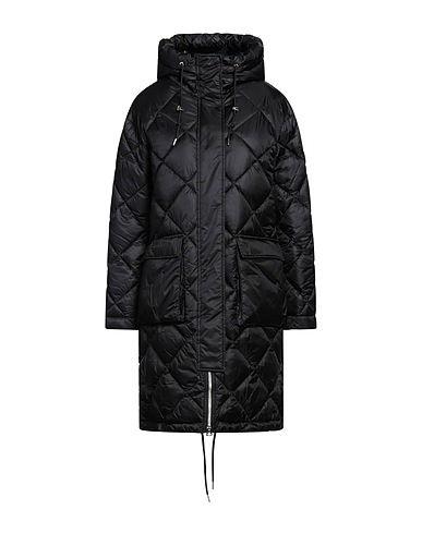 HUSKY Shell jacket Black 100% Nylon, Cotton, Elastane